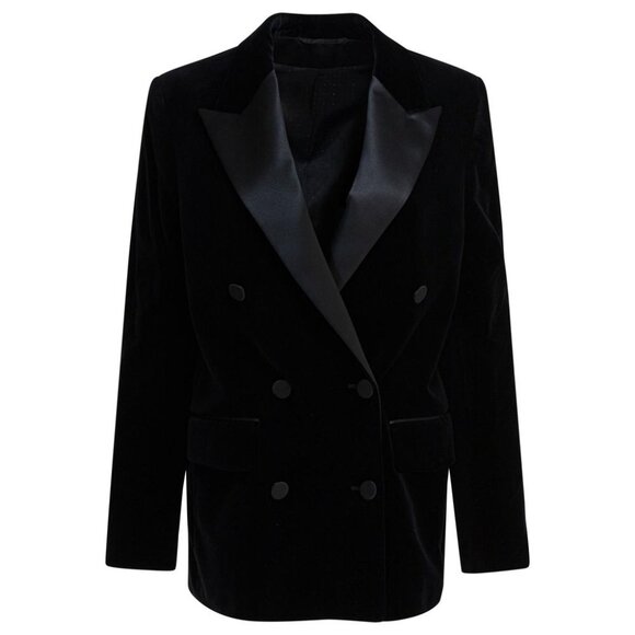 Golden Goose Velvet And Satin Double-Breasted Blazer Tag Size 42 Women